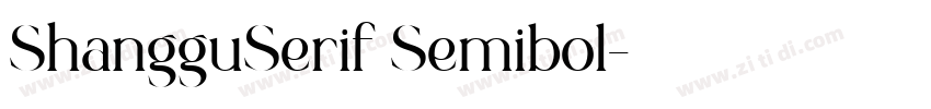 ShangguSerif Semibol字体转换